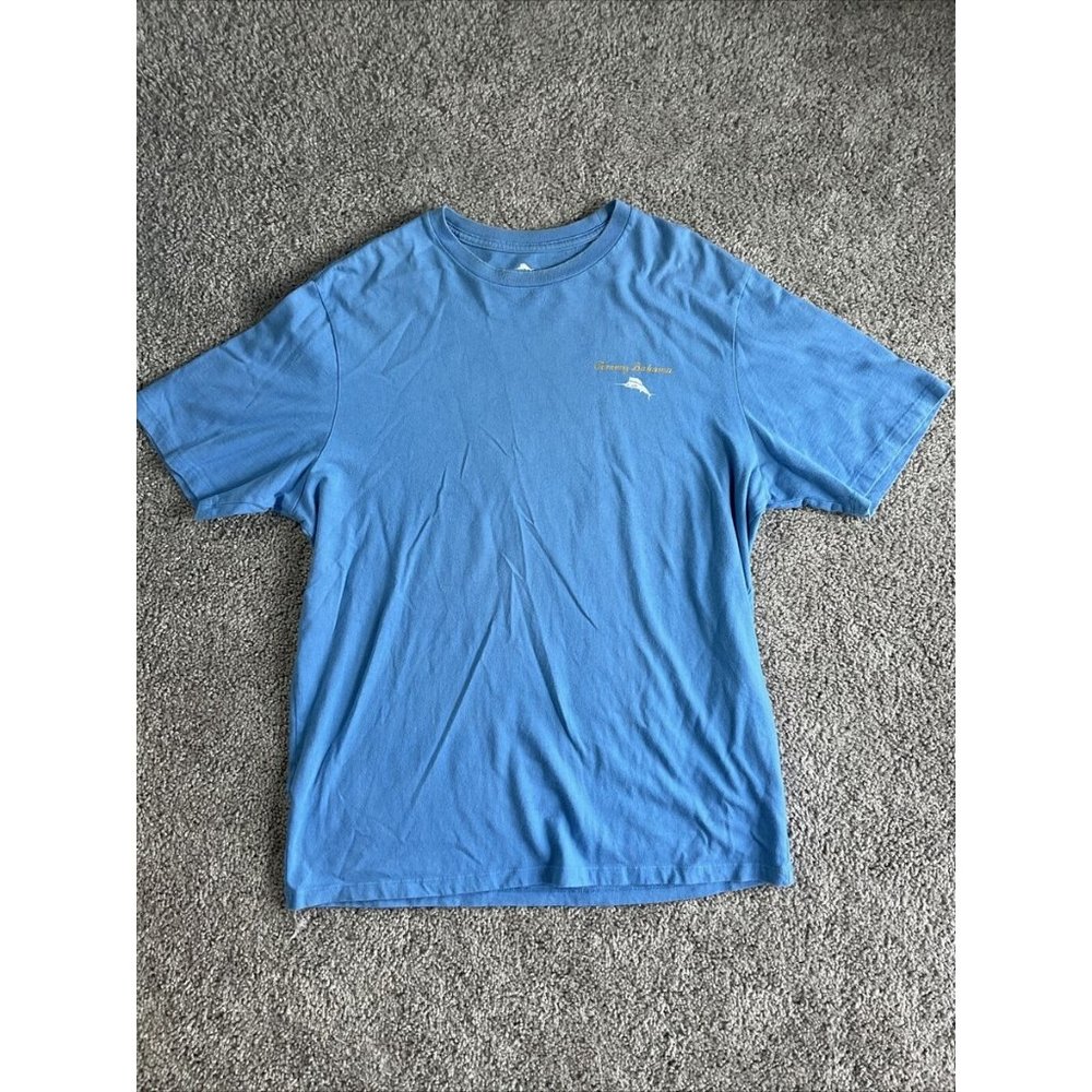 Tommy Bahama Men’s Shirt Tshirt Blue Sz Large Second Shot Comfy Soft Cotton